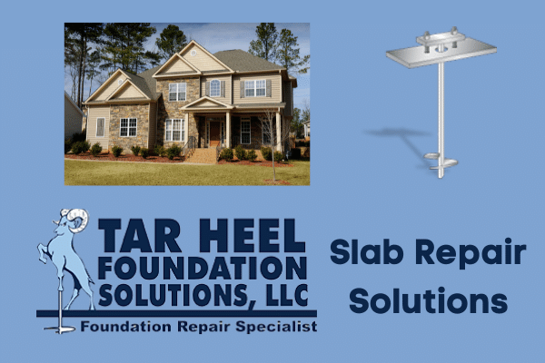 Example of a helical slab pier used in slab repair at Tar Heel Foundation Solutions. 