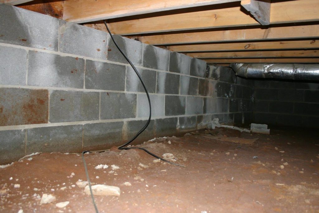 damaged crawl space repair