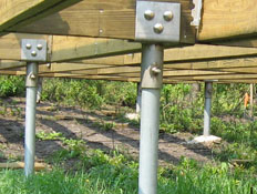 closeup of underneath boardwalk